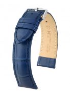 Hirsch Duke borjúbőr óraszíj, kék, 18/16M