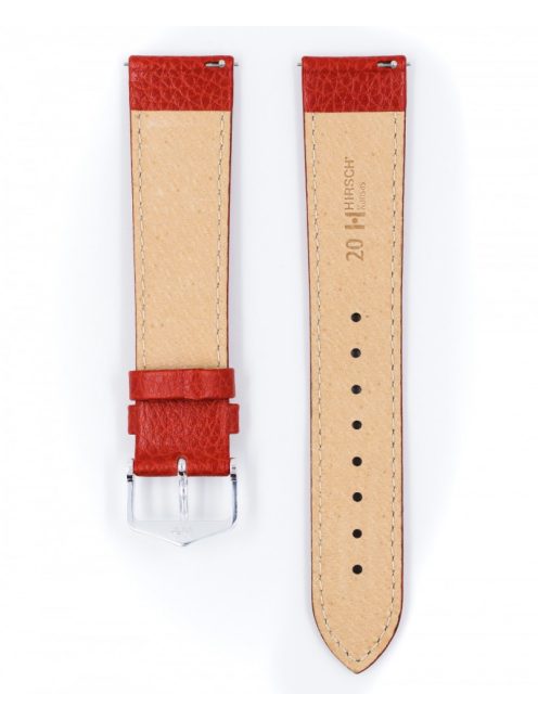 Hirsch Kansas borjúbőr óraszíj, piros, 22/20L