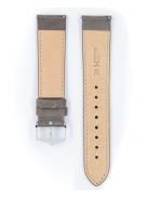 Hirsch Osiris Nubuck borjúbőr óraszíj, szürke, 18/16L