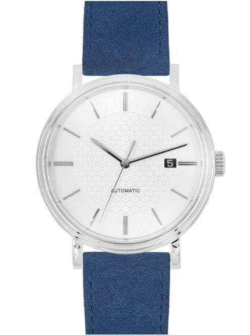 Hirsch Osiris Nubuck borjúbőr óraszíj, sötétkék, 22/20L