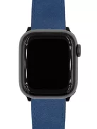 Hirsch Osiris Nubuck borjúbőr óraszíj, sötétkék, 16/14M