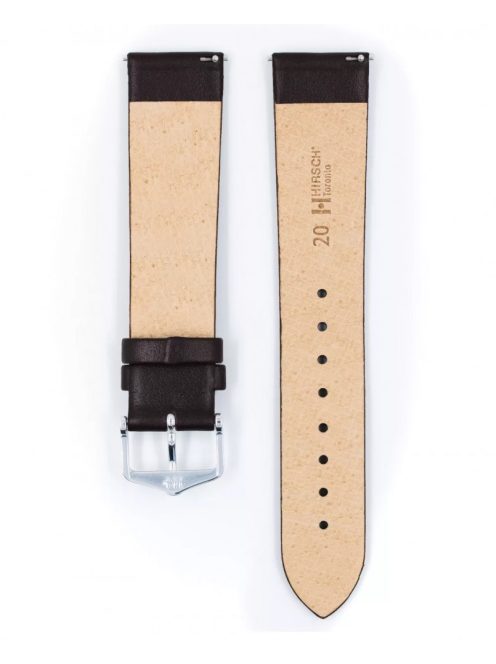 Hirsch Toronto borjúbőr óraszíj, barna, 24/22L