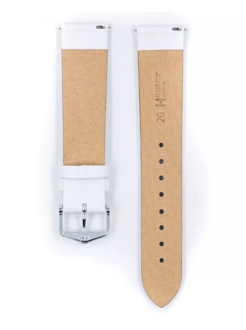 Hirsch Toronto borjúbőr óraszíj, fehér, 24/22M