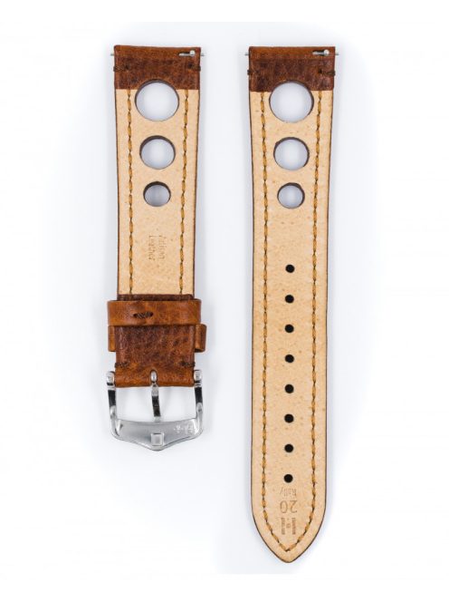 Hirsch Rally bivalybőr óraszíj, aranybarna, 20/18L