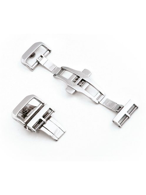 RIOS Breitling acél pillangócsat, fényes, 20mm