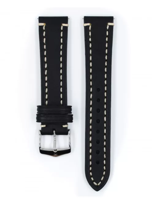 Hirsch Liberty óraszíj, fekete, 24/22L