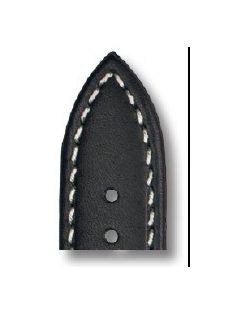 RIOS Deep Sea bőr óraszíj, fekete , 18/16 mm