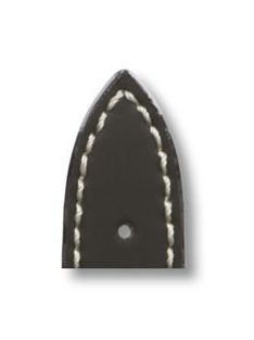 RIOS Polo bőr óraszíj, fekete, 22/18 mm