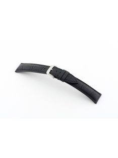 RIOS Power bőr óraszíj, fekete, 20/18 mm