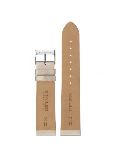 STAILER Original Techno Satin óraszíj, fehér 20/18 M