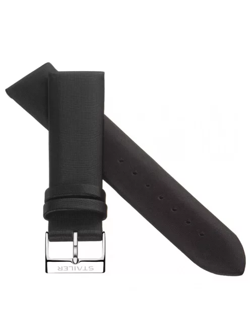 STAILER Original Techno Satin óraszíj, fekete 16/14 M