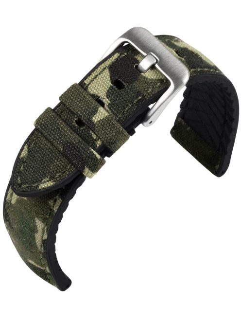 EULIT Eutec Camouflage szövet óraszíj, olivazöld 20mm