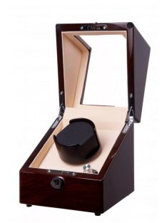   EDELWOLLE LAKKOZOTT MAHAGÓNI SZÍNŰ FA ÓRAFORGATÓ 1 ÓRÁNAK