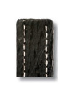 RIOS Continental Breitling bőr óraszíj, fekete, 20/18 mm