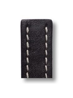 RIOS Pilot Breitling bőr óraszíj, fekete, 22/18 mm