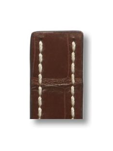   RIOS Aero Breitling aligátorbőr óraszíj, mahagónibarna, 22/20 mm