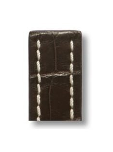   RIOS Aero Breitling aligátorbőr óraszíj, mokkabarna, 22/20 mm