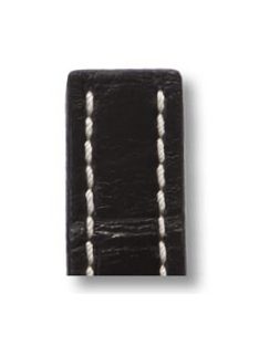   RIOS Aero Breitling aligátorbőr óraszíj, fekete, 20/18 mm