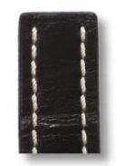 RIOS Aero Breitling aligátorbőr óraszíj, fekete, 22/18 mm