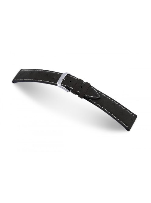RIOS Maxime Jaeger LeCoultre struccbőr óraszíj, fekete, 19/16 mm