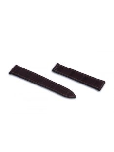   RIOS Louvre Cartier Tank aligátorbőr óraszíj, mokkabarna,  "M" 18/16 mm