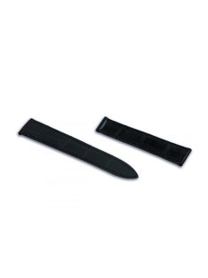   RIOS Louvre Cartier Tank aligátorbőr óraszíj, fekete,  "S" 17/16 mm