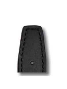 RIOS Scirocco IWC borjúbőr óraszíj, fekete, 20/18 mm