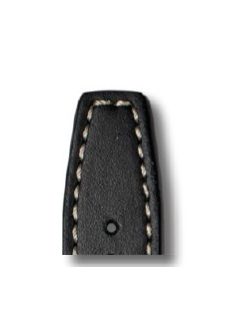 RIOS Blizzard IWC bőr óraszíj, fekete, 20/18 mm