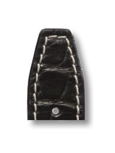 RIOS Hurricane IWC aligátorbőr óraszíj, fekete, 22/18 mm