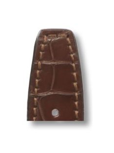   RIOS Spitfire IWC aligátorbőr óraszíj, mahagóni barna, 19/16 mm