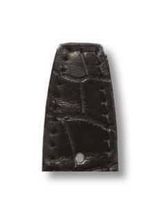 RIOS Spitfire IWC aligátorbőr óraszíj, fekete, 19/16 mm