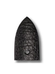 RIOS Kempten bőr óraszíj, fekete, 20/18 mm