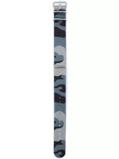   Hirsch Rush NATO óraszíj, fekete/kék/szürke, camouflage, 20 mm
