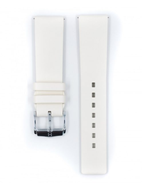 Hirsch Pure kaucsuk óraszíj, fehér, 24/22M