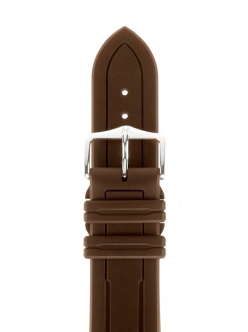 Hirsch Hevea kaucsuk óraszíj, barna, 22/20L