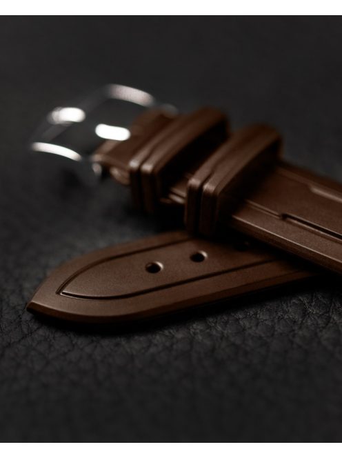 Hirsch Hevea kaucsuk óraszíj, barna, 22/20L