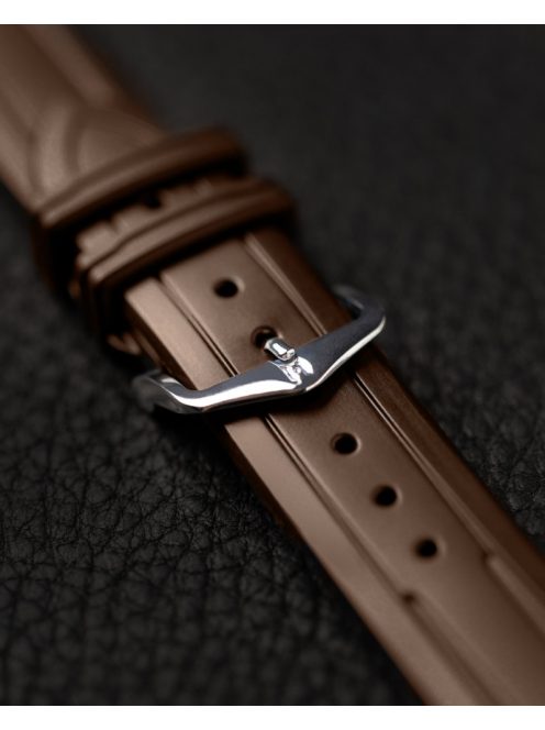 Hirsch Hevea kaucsuk óraszíj, barna, 22/20L