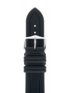 Hirsch Hevea kaucsuk óraszíj, fekete, 18/16L