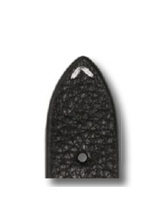 RIOS Inzell bőr óraszíj, fekete, 20/16 mm