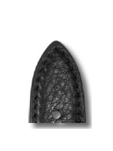 RIOS Schongau bőr óraszíj, fekete, 19/16 mm