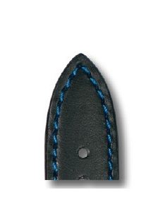 RIOS Smart bőr óraszíj, fekete/kék, 20/18 mm