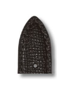 RIOS French bőr óraszíj, fekete, 20/18 mm