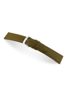 RIOS French bőr óraszíj, olivazöld XL, 20/18 mm