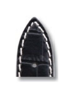 RIOS New Orleans bőr óraszíj, fekete, 22/18 mm