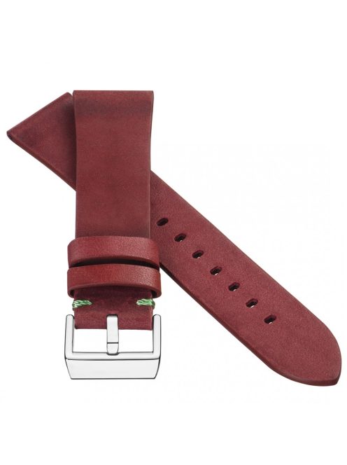 STAILER Premium Select vegán bőr óraszíj, bordó 20/18 L