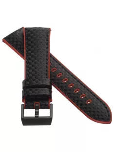   STAILER Premium Max Endurance Sport bőr óraszíj, fekete 20/18 L