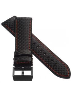   STAILER Premium Max Endurance Sport bőr óraszíj, fekete 20/18 L