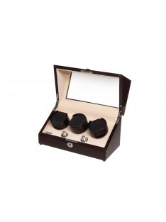   EDELWOLLE LAKKOZOTT MAHAGÓNI SZÍNŰ FA ÓRAFORGATÓ 3 ÓRÁNAK