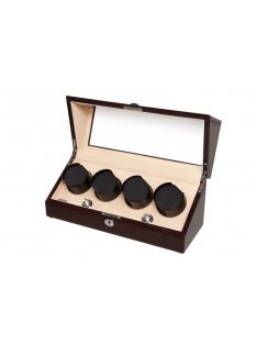   EDELWOLLE LAKKOZOTT MAHAGÓNI SZÍNŰ FA ÓRAFORGATÓ 4 ÓRÁNAK