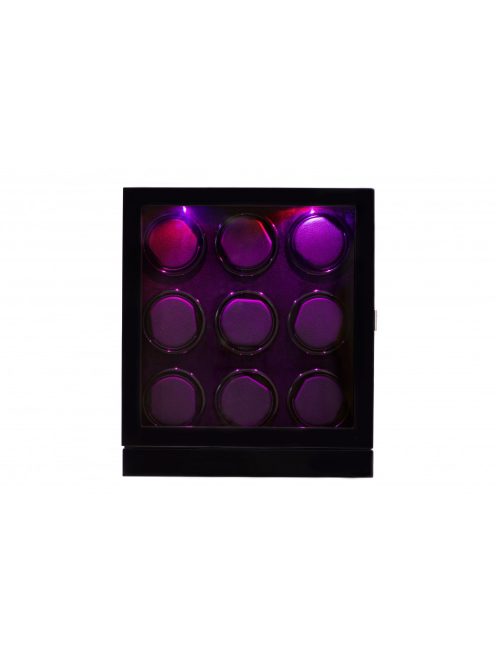 LAKKOZOTT FA ÓRAFORGATÓ 9 ÓRÁNAK, FEKETE-BARNA